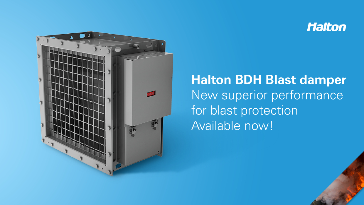 Halton BDH Blast Damper – New Superior Performance for Blast Protection