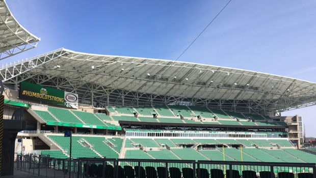 Image of the inside of Mosaic Stadium