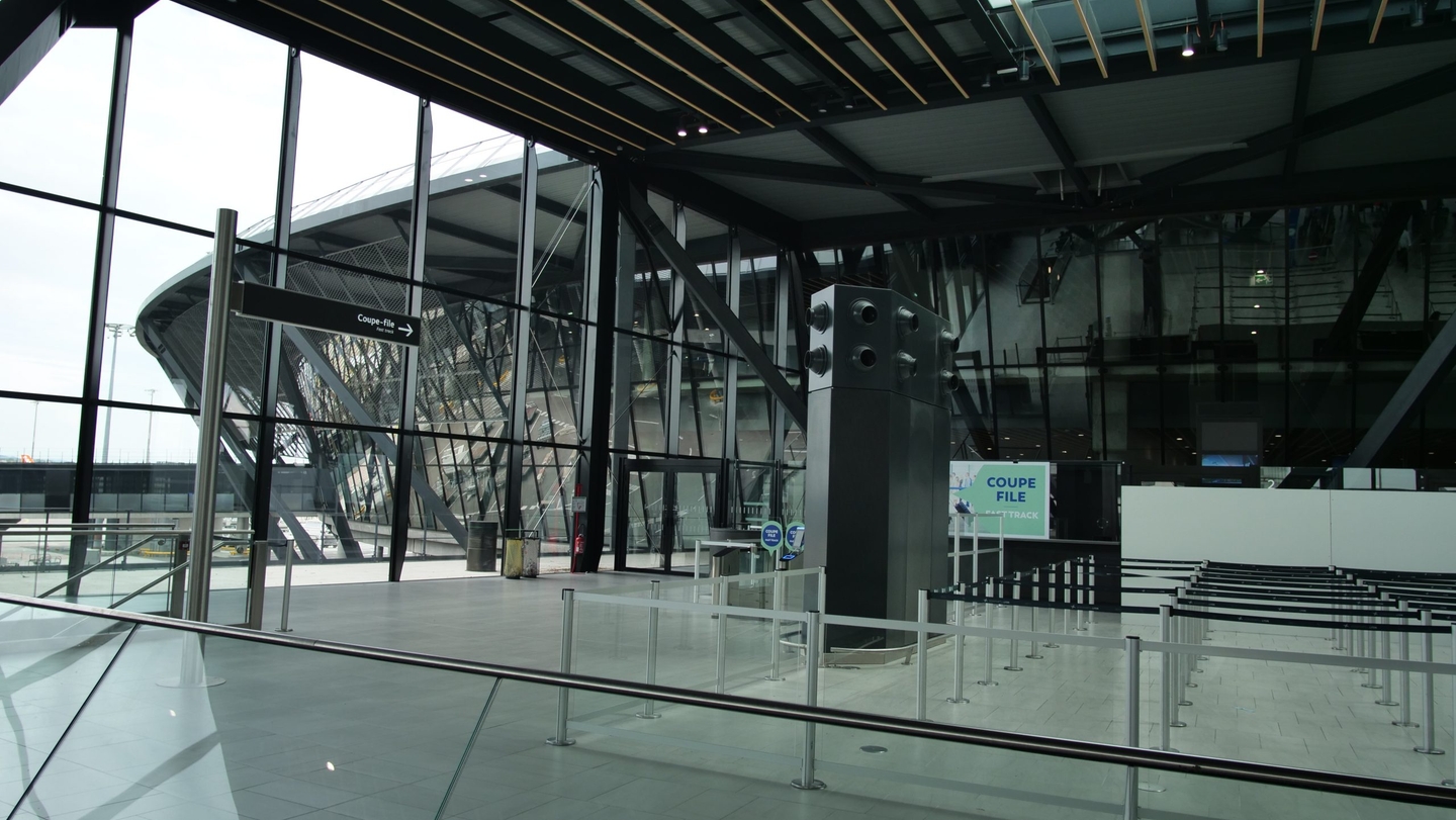 Airport Saint Exupery in Lyon, France