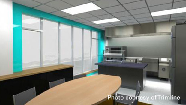 Trimline create demonstration galley at Southampton headquarters
