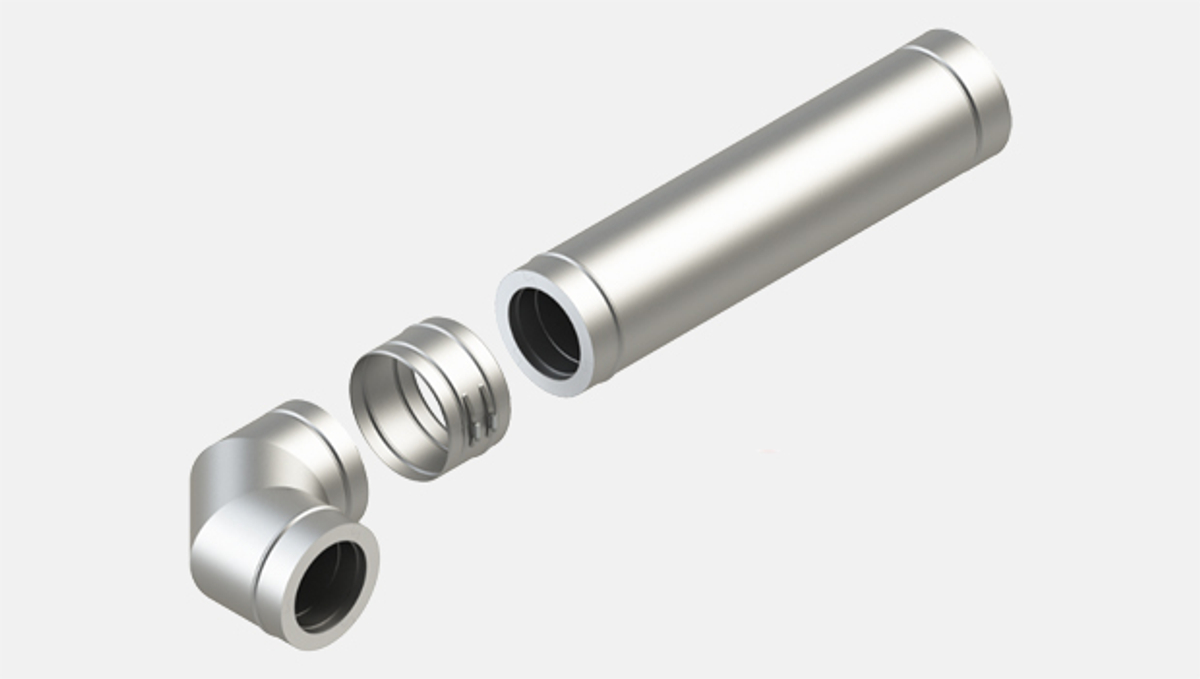 HDWCK+1 &#8211; Double wall reduced wall clearance grease duct (UL)