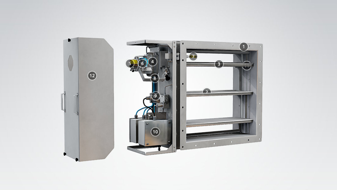FDA A0(A60) fire and gas damper