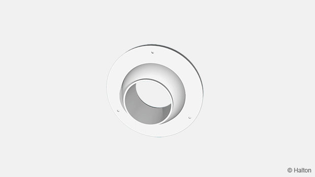 IAO Compact jet nozzle diffuser for wall or ceiling installations
