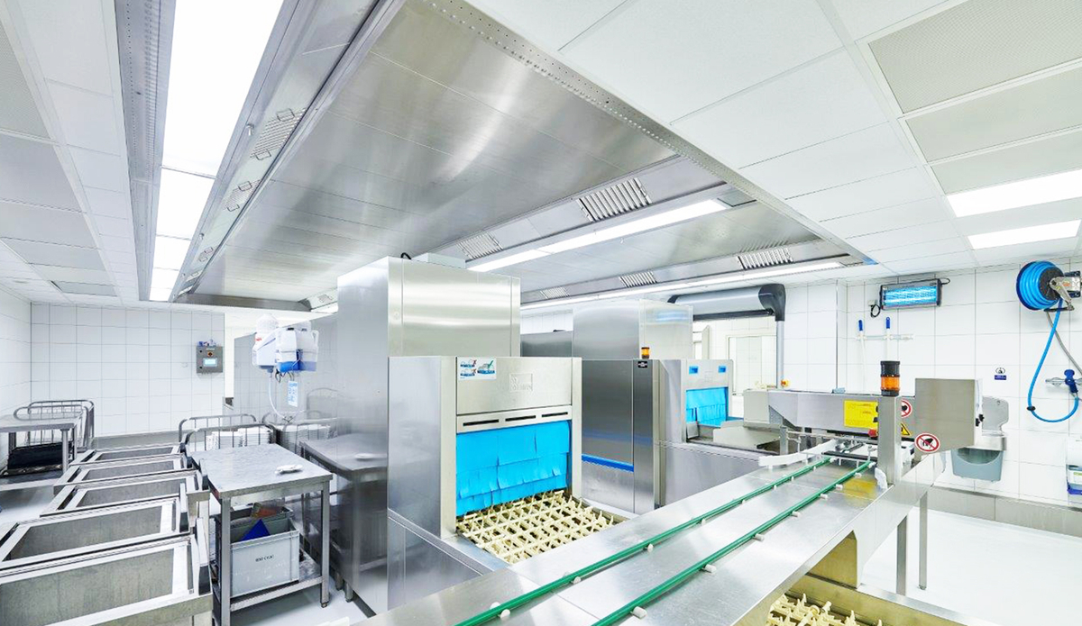 KCV ventilated ceiling for dishwashing areas