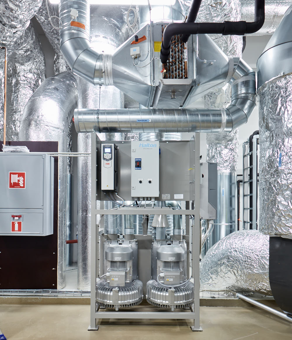 The industrial central vacuum cleaning system