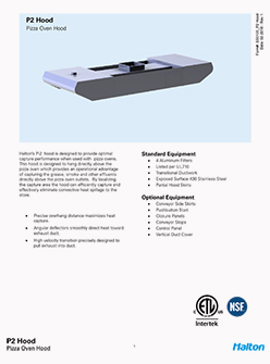 P2 Pizza Exhaust Hood