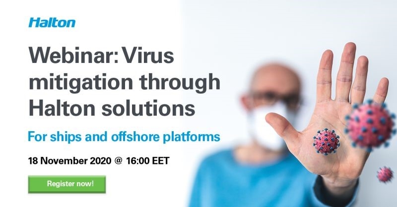 Free webinar: Virus mitigation through Halton solutions for ships and offshore platforms