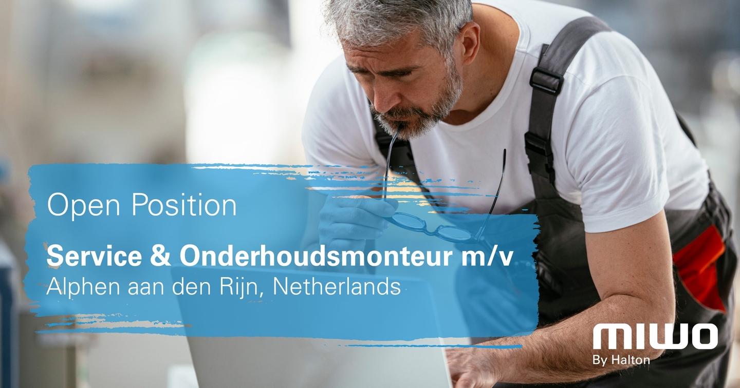 Open Position | Service- & Onderhoudsmonteur m/v (Alphen aan den Rijn, The Netherlands)
