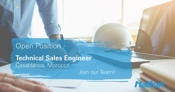 Open Position: Technical Sales Engineer &#8211; Halton Foodservice North Africa