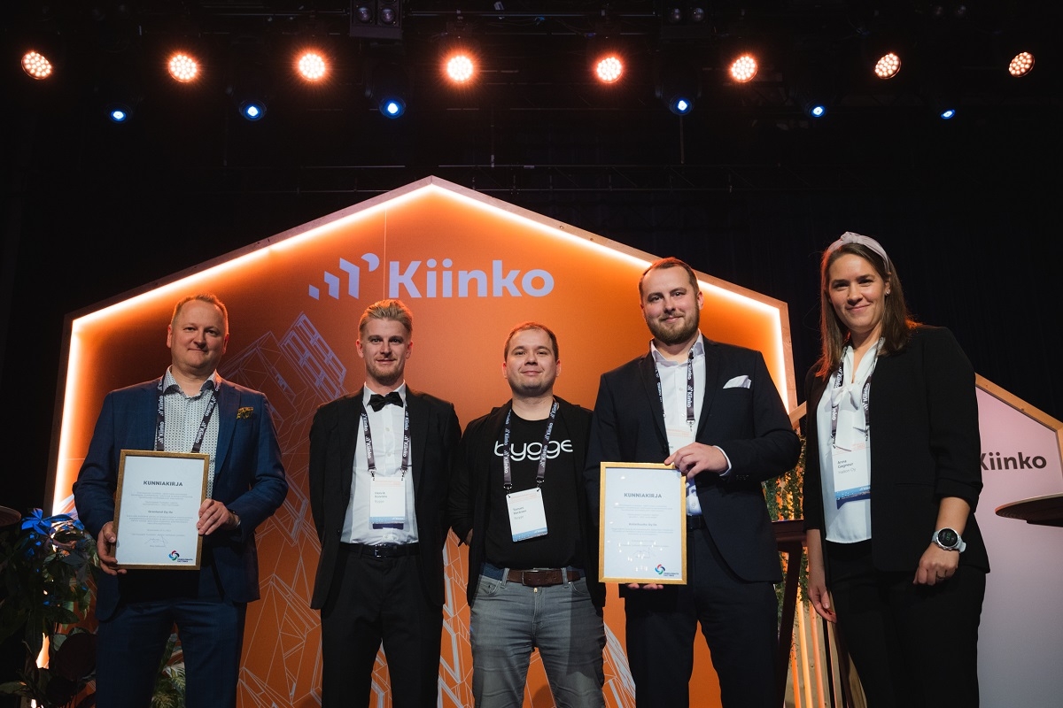 Pientalojen digitaalisen Bygge -huoltokirjan kehittänyt Kotisihuolto Oy palkittiin Teknologiasta Tuotteiksi -säätiön apurahalla ja Granlund Oy:n AI-energiakartoitus sai säätiön hallituksen kunniamaininnan