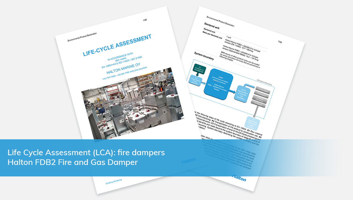 Halton Publishes LCA Calculations for FDB2 Fire and Gas Dampers