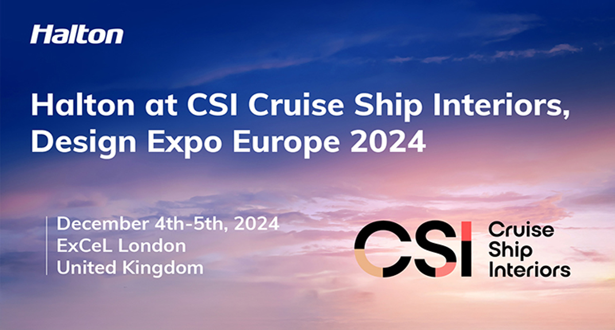 Rencontrez Halton au salon CSI Cruise Ship Interiors Design Expo Europe 2024